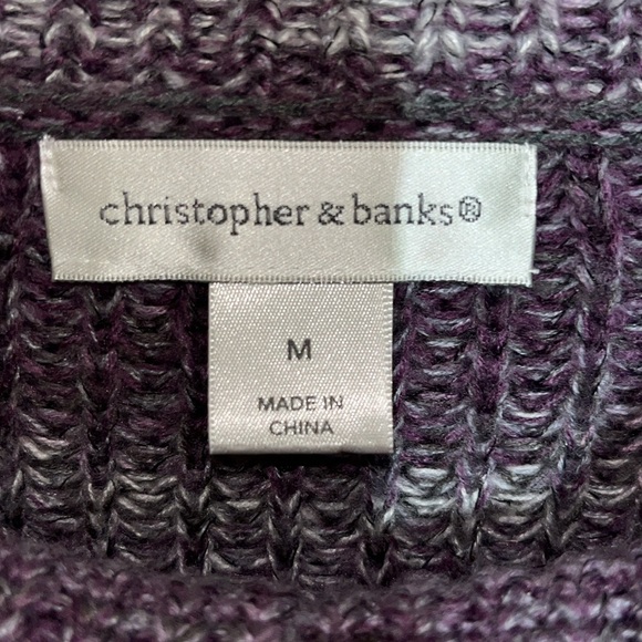 Christopher & banks cowl neck long sweater size medium - Picture 2 of 9